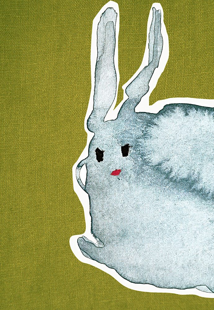 Rabbit Green Canvas1 art print by Christina Misuro for $57.95 CAD