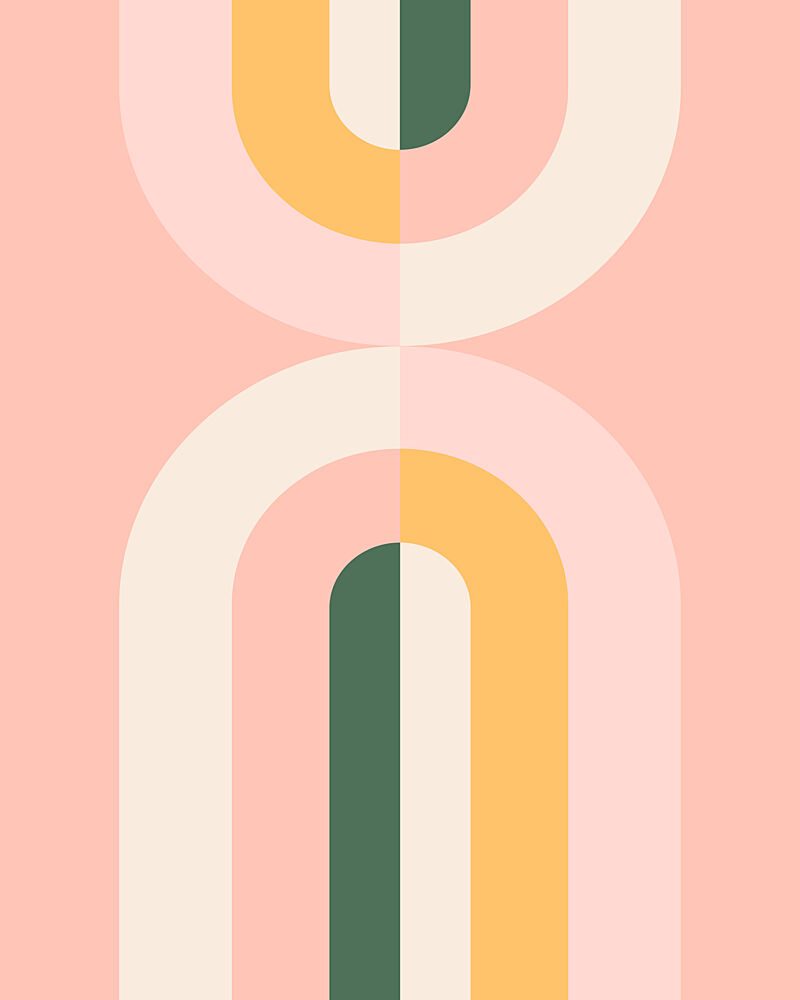 Pastel Geometric Arches art print by Artprink for $57.95 CAD