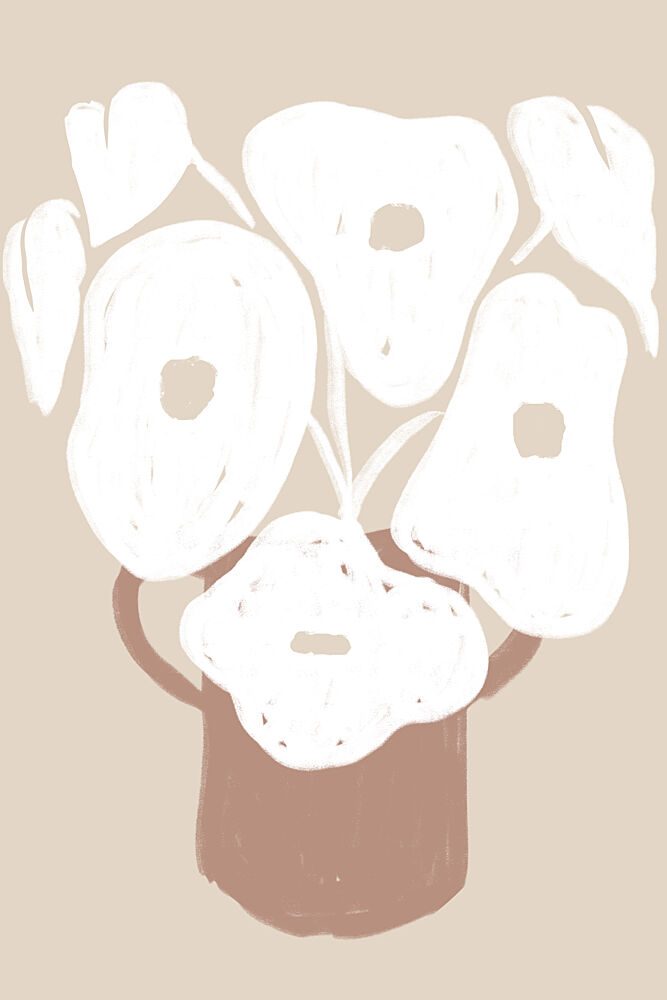 Minimalist Flower Still Life art print by Melloi Art Prints for $57.95 CAD
