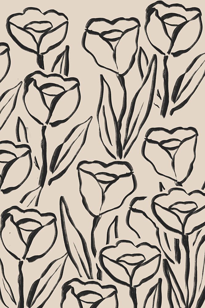 Hand Drawn Tulip Pattern art print by Melloi Art Prints for $57.95 CAD