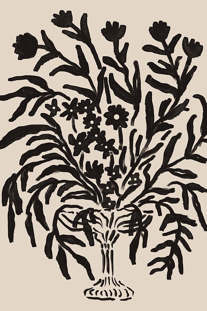 Elegant Black Bouquet art print by Melloi Art Prints for $57.95 CAD