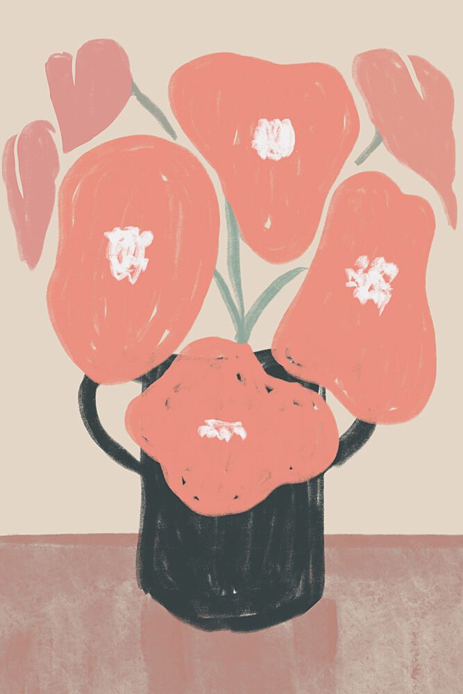 Abstract Floral Still Life art print by Melloi Art Prints for $57.95 CAD