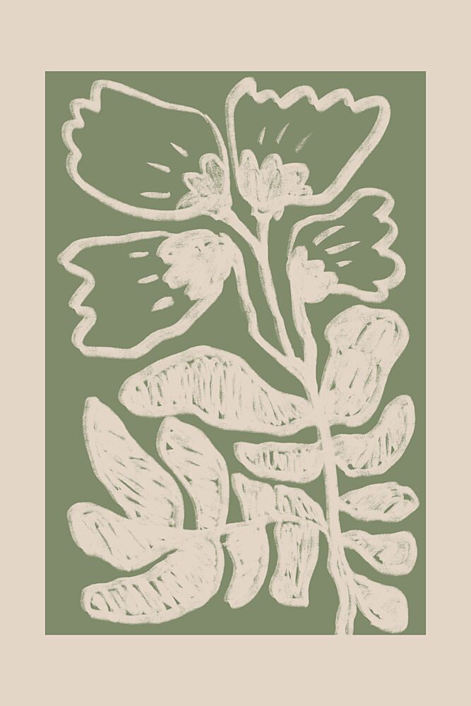 Abstract Sage Botanicals art print by Melloi Art Prints for $57.95 CAD
