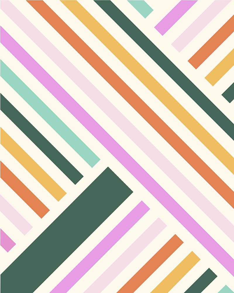Modern Colorful Stripes art print by Artprink for $57.95 CAD