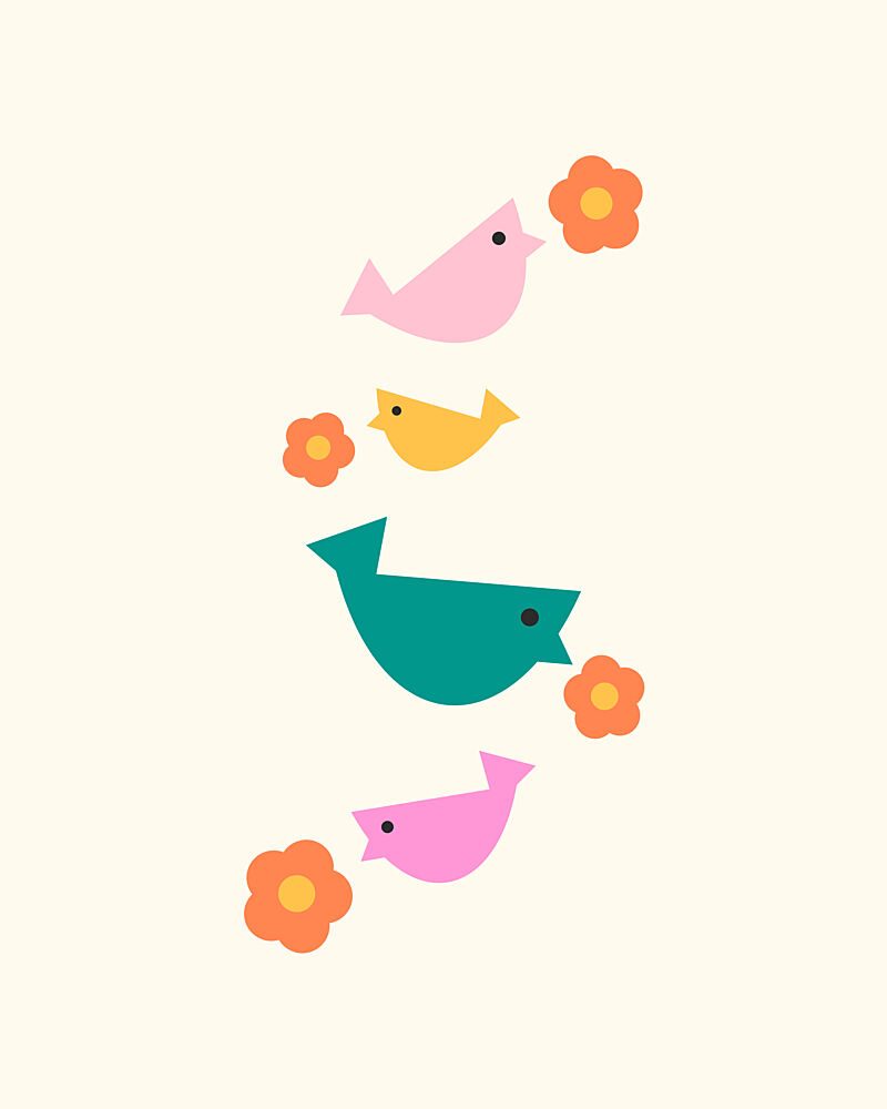 Whimsical Bird Song art print by Artprink for $57.95 CAD