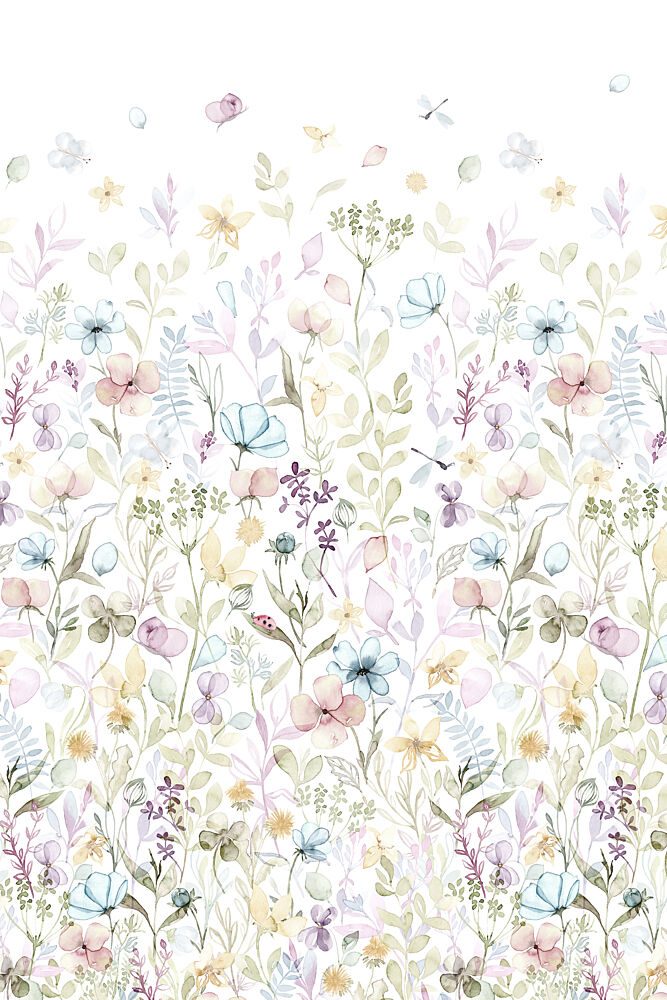 Soft Watercolor Wildflowers art print by Lovorka Pavic for $57.95 CAD