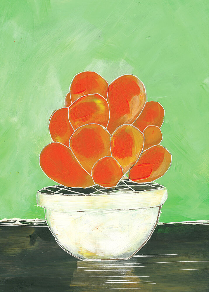 Vibrant Potted Succulent art print by Sarah Fitzgerald for $57.95 CAD