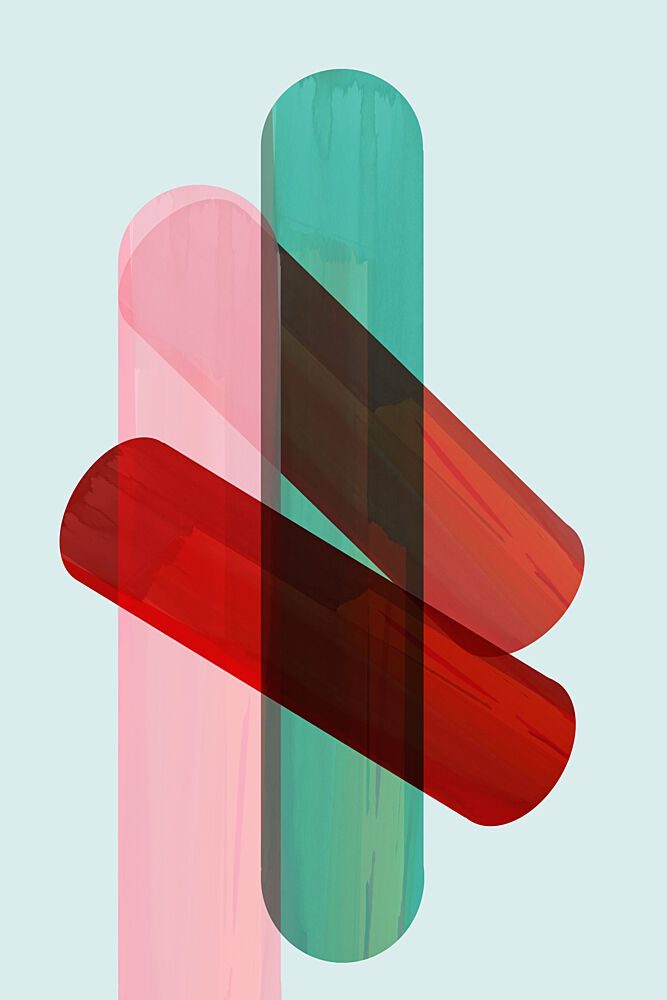 Vibrant Geometric Overlap art print by Cartissi for $57.95 CAD