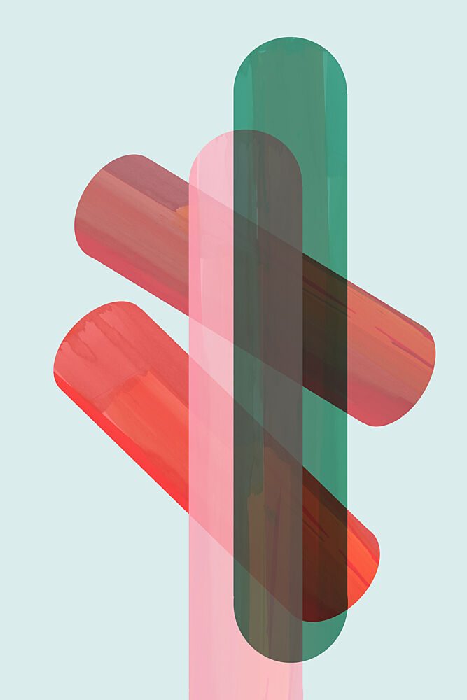 Translucent Geometric Shapes art print by Cartissi for $57.95 CAD