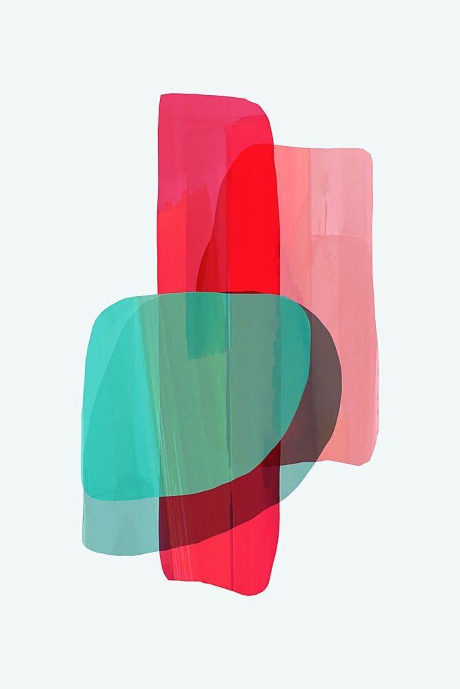 Vibrant Abstract Forms art print by Cartissi for $57.95 CAD