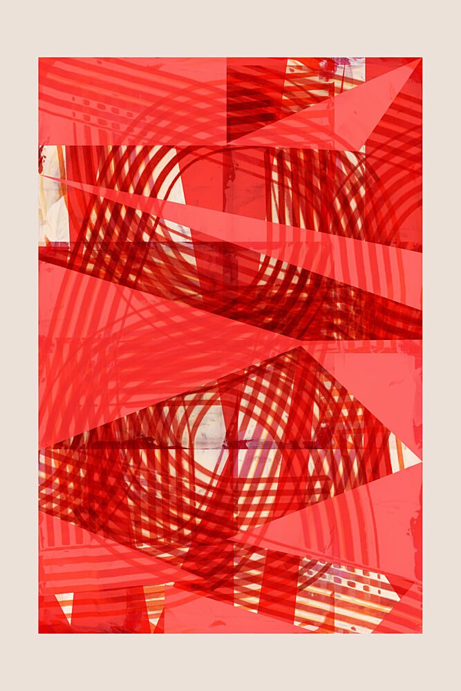Dynamic Red Shapes art print by Cartissi for $57.95 CAD