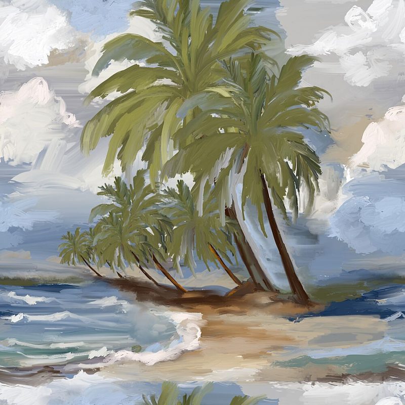 Tropical Beach Palms art print by Josie George for $57.95 CAD
