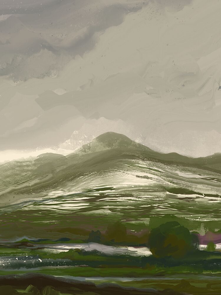 Misty Green Mountain Valley art print by Josie George for $57.95 CAD