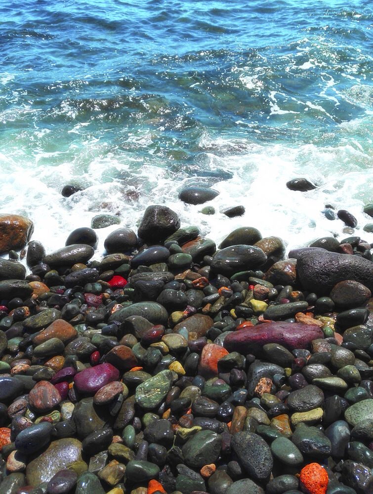 Colorful Pebble Beach art print by Angelo Cerantola for $57.95 CAD