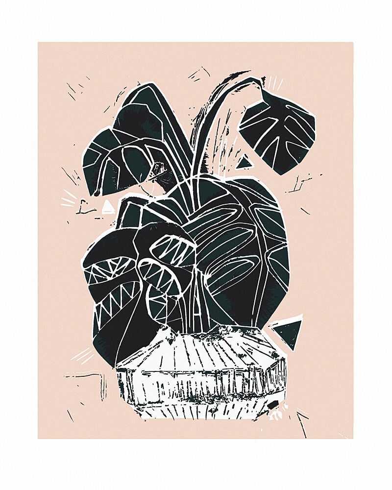 Abstract Potted Plant art print by Sarah Fitzgerald for $57.95 CAD