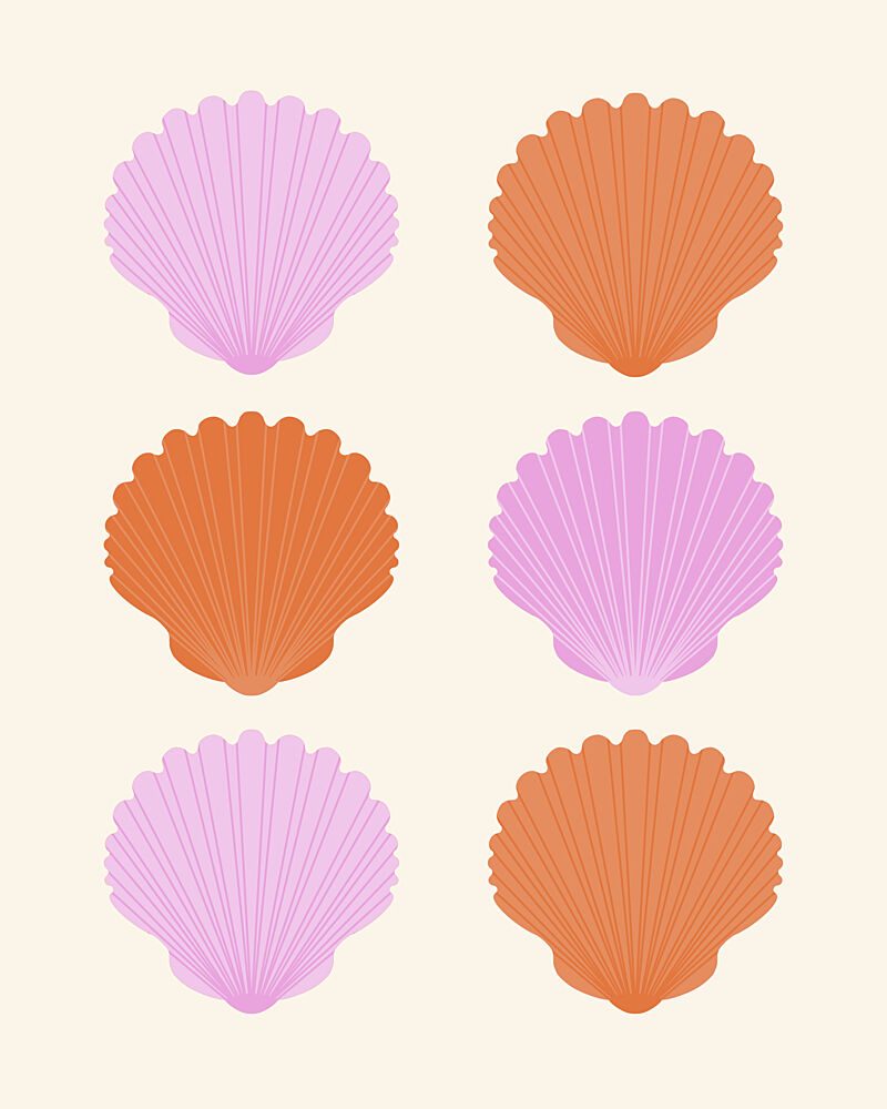 Pastel Sea Shell Collection art print by Artprink for $57.95 CAD