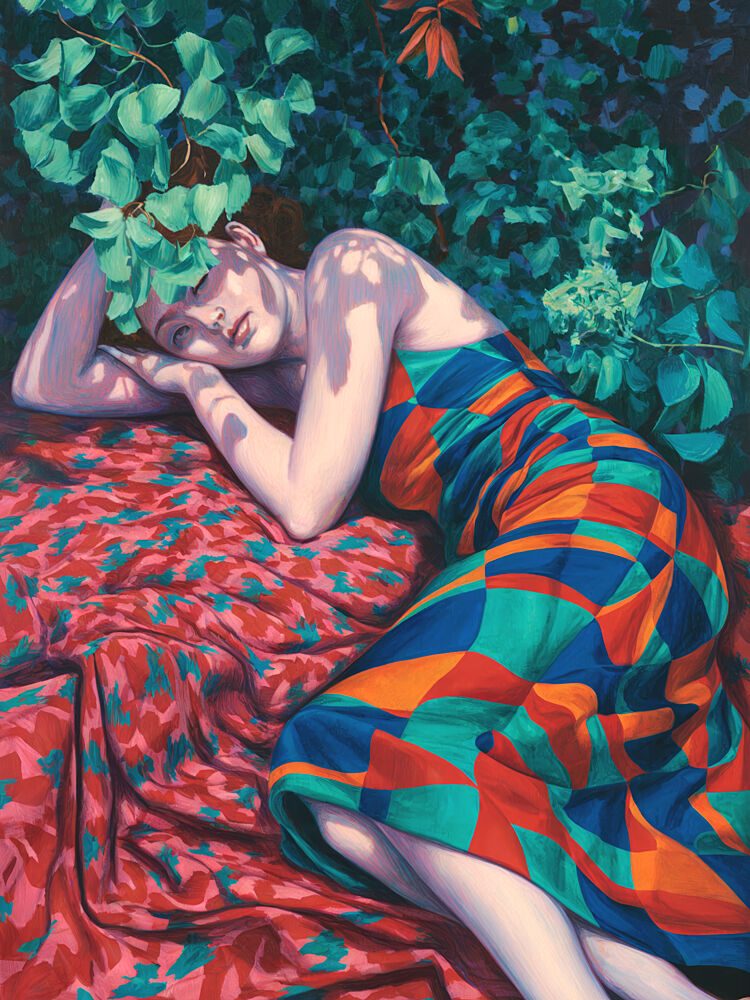Woman Resting Dappled Light art print by Andreas Magnusson for $57.95 CAD