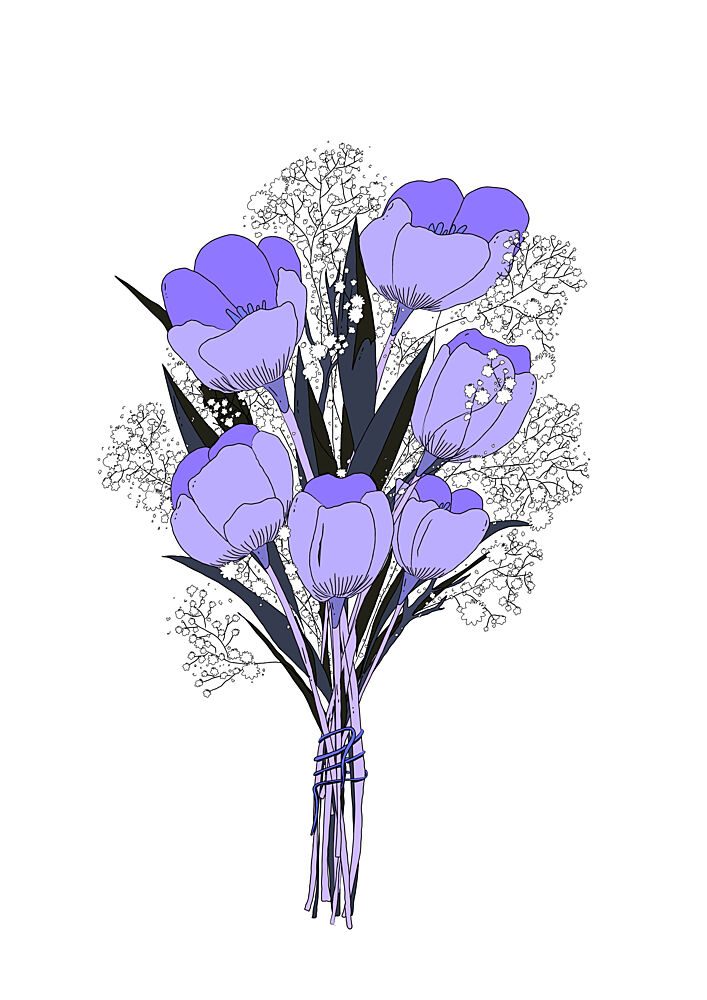 Delicate Lavender Tulips art print by Nicholas for $57.95 CAD