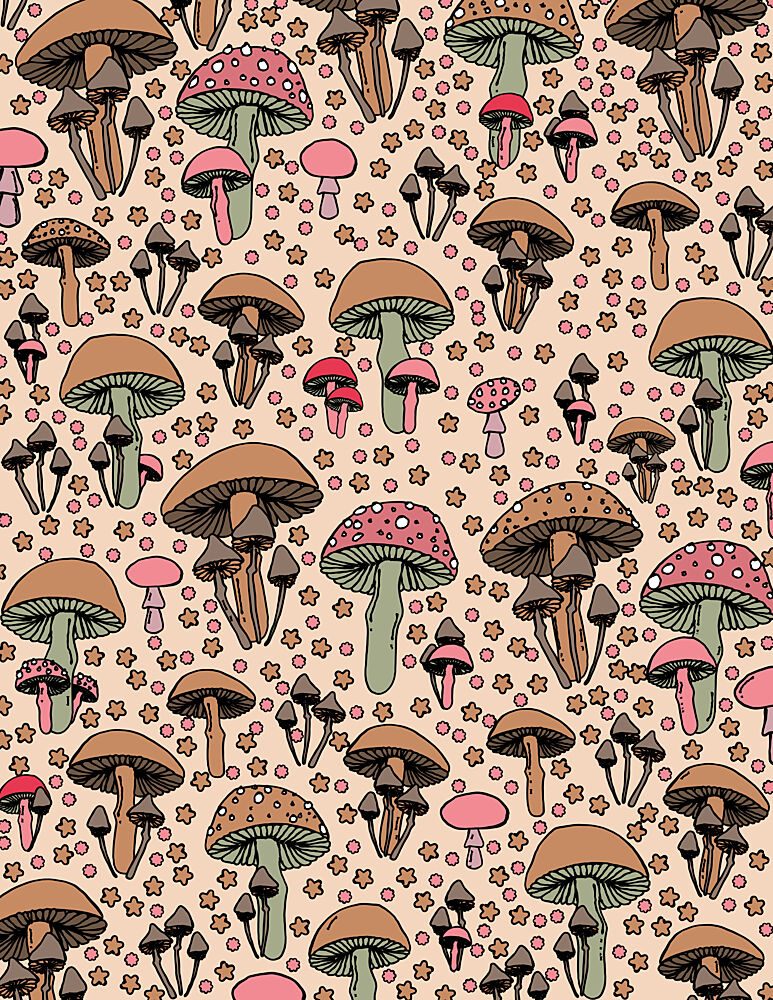 Whimsical Mushroom Forest art print by Nicholas for $57.95 CAD