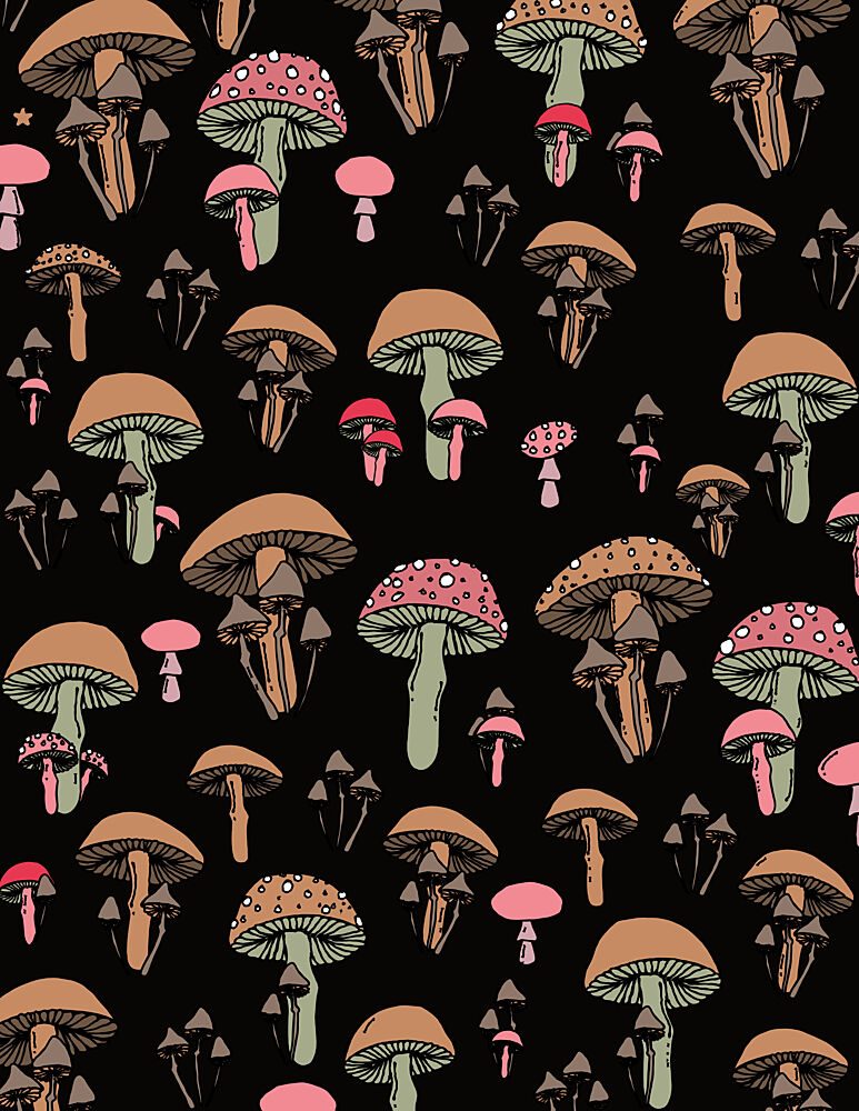 Enchanted Mushroom Pattern art print by Nicholas for $57.95 CAD