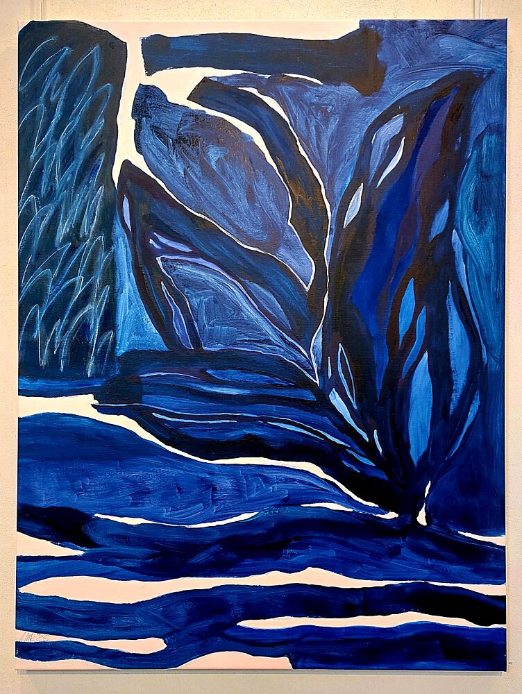 Fluid Blue Nature Abstract art print by Monika Riethmueller for $57.95 CAD