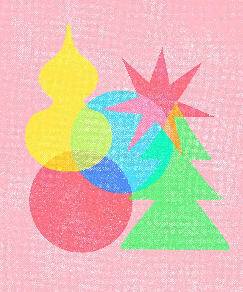 Vibrant Festive Shapes art print by Aliya Putrus for $57.95 CAD