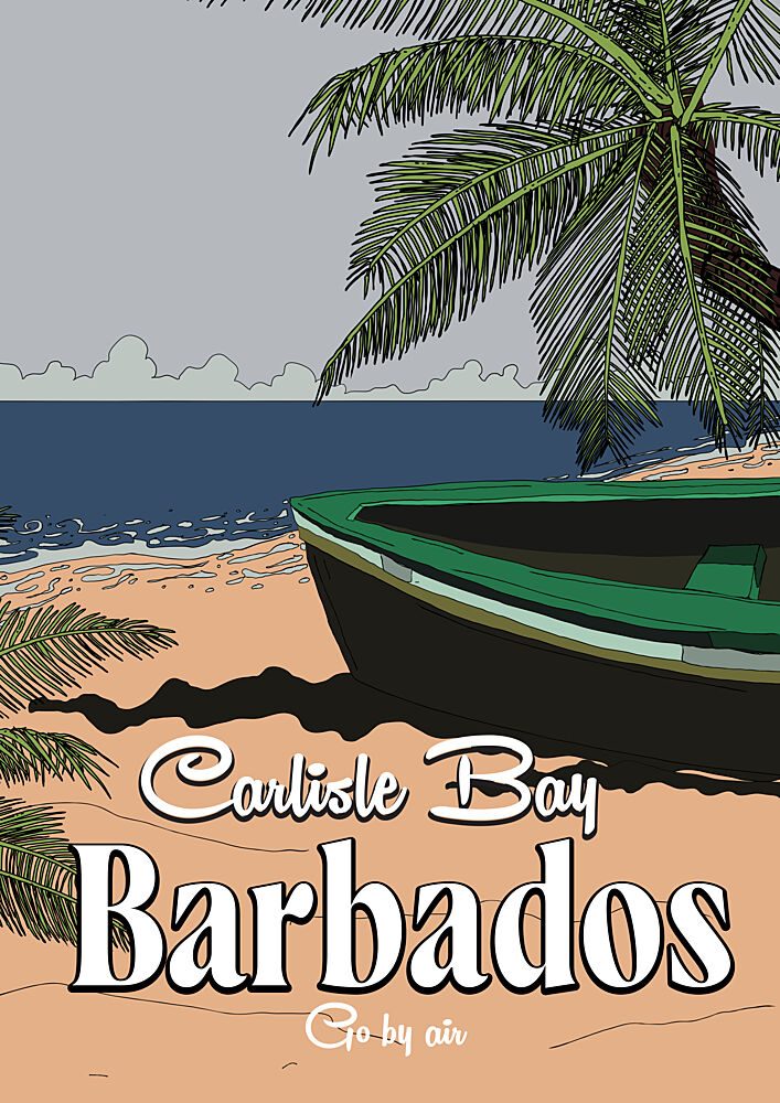 Carlisle Bay Barbados art print by Nicholas for $57.95 CAD
