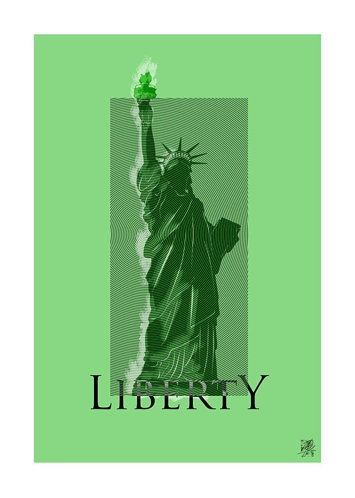 Libertys Green Glow art print by Osvaldo Russo for $57.95 CAD