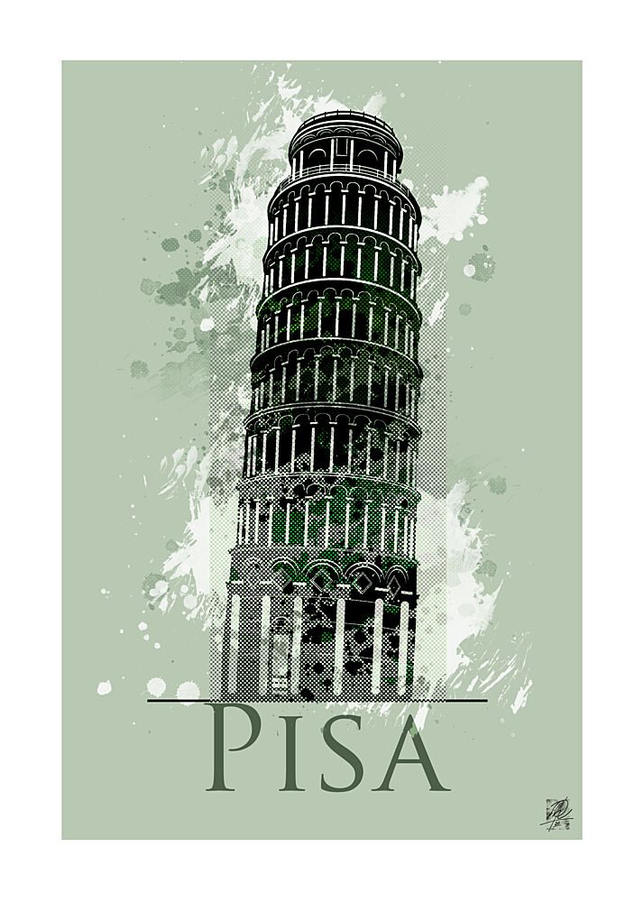 Leaning Tower Pisa art print by Osvaldo Russo for $57.95 CAD