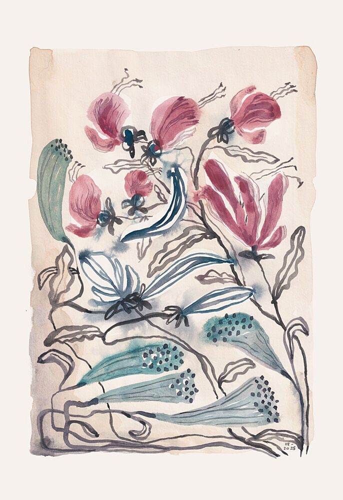 Pink and Teal Botanicals art print by Catalina Somolinos for $57.95 CAD