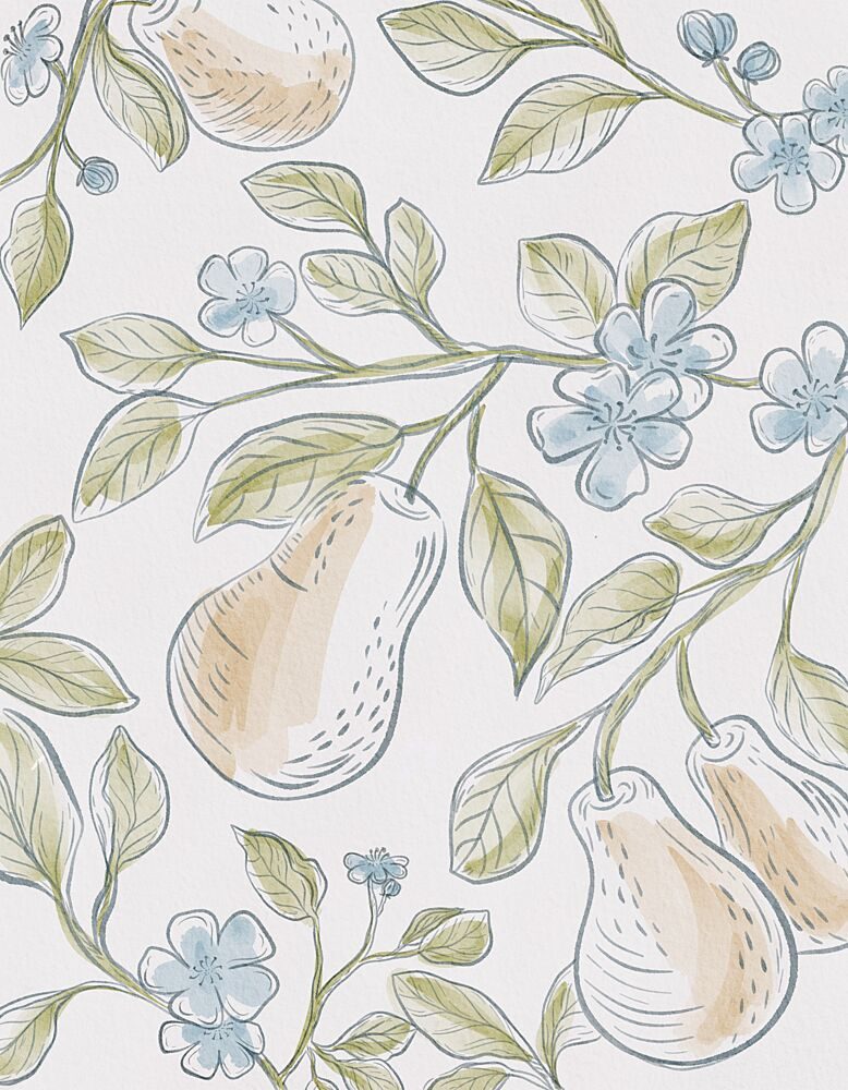 Orchard Pears and Flowers art print by Nikita Jariwala for $57.95 CAD