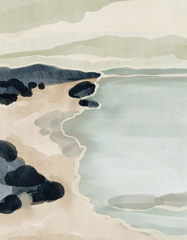 Coastal Serenity art print by Nikita Jariwala for $57.95 CAD