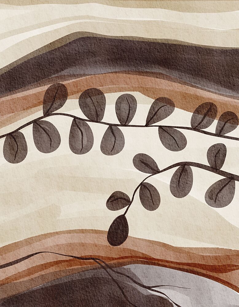 Organic Leafy Layers art print by Nikita Jariwala for $57.95 CAD