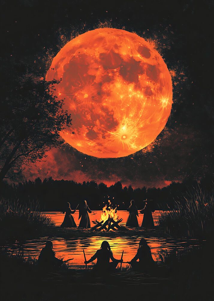 Blood Moon Ritual art print by Justyna Jaszke for $57.95 CAD