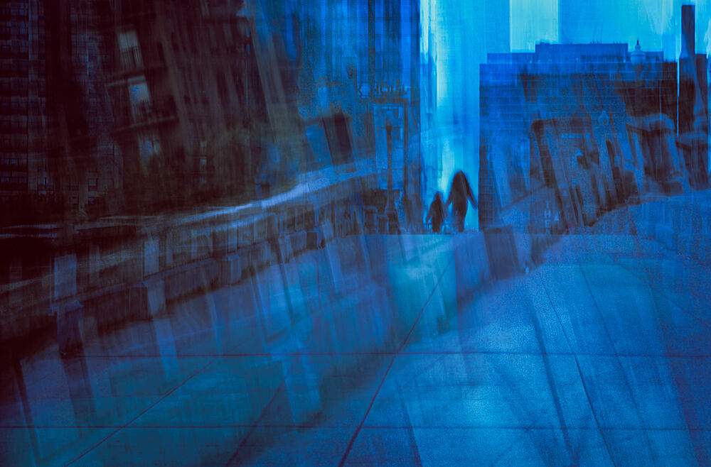 Blurred City Figures art print by R. Auzy Osborne for $57.95 CAD