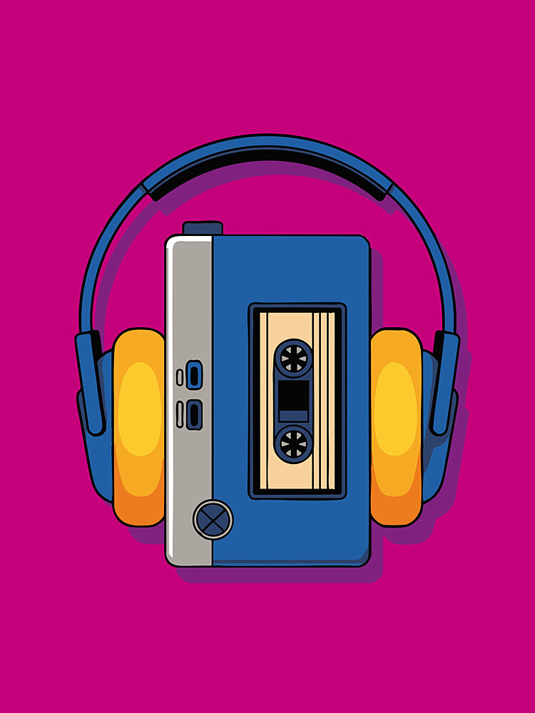 Cassette Player Headphones art print by Andreas Magnusson for $57.95 CAD