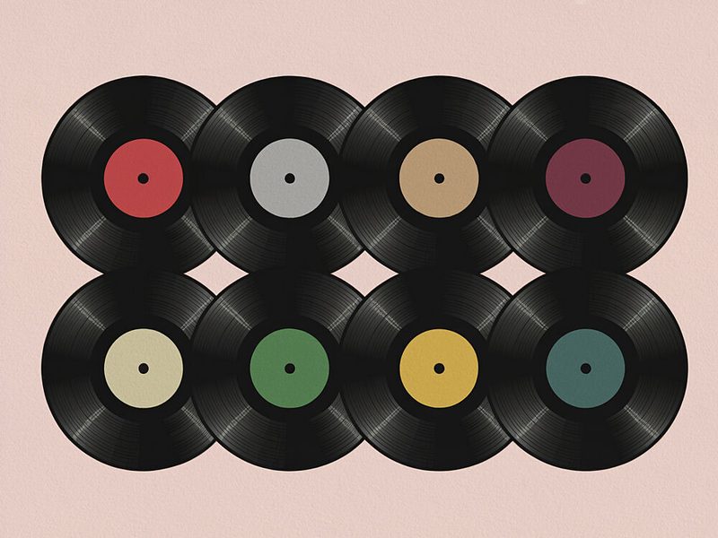 Colorful Vinyl Collection art print by Andreas Magnusson for $57.95 CAD