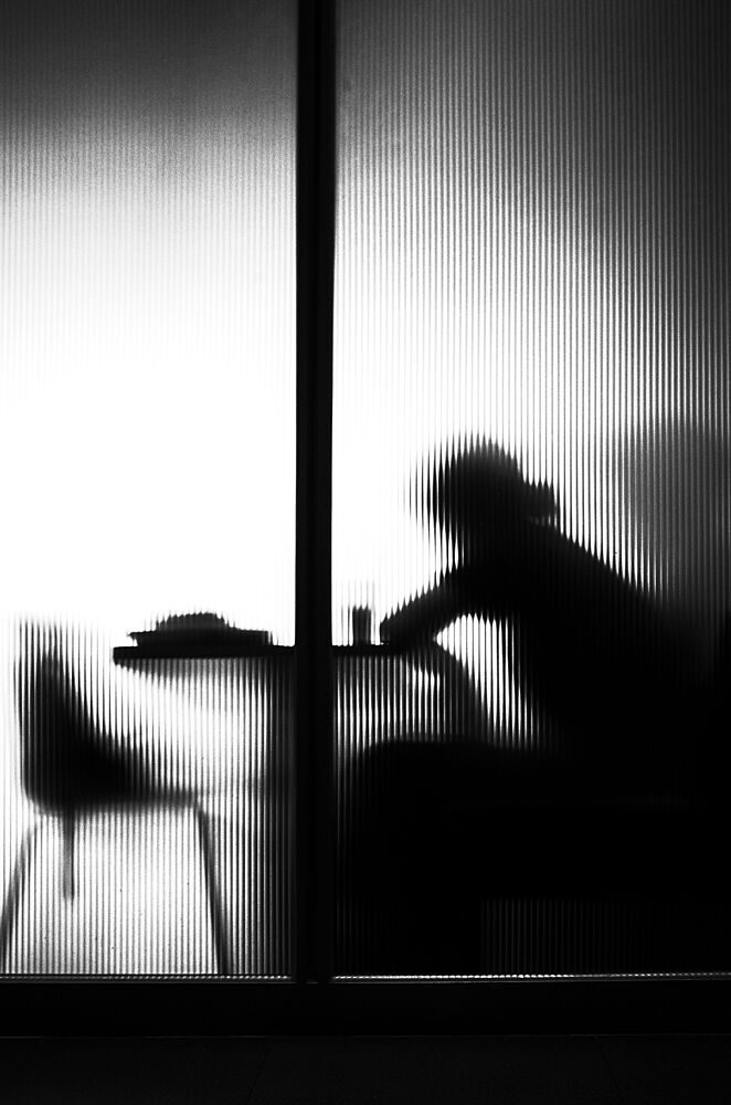 Person Behind Textured Glass art print by Parole Kim for $57.95 CAD