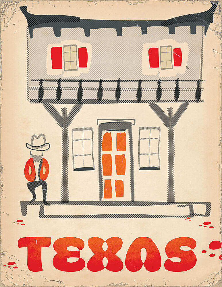 Old West Texas Saloon art print by Nicholas for $57.95 CAD