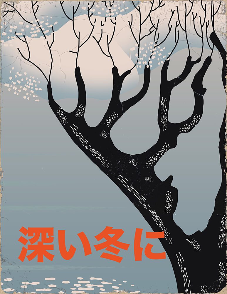 Deep Winter Blossom Tree art print by Nicholas for $57.95 CAD