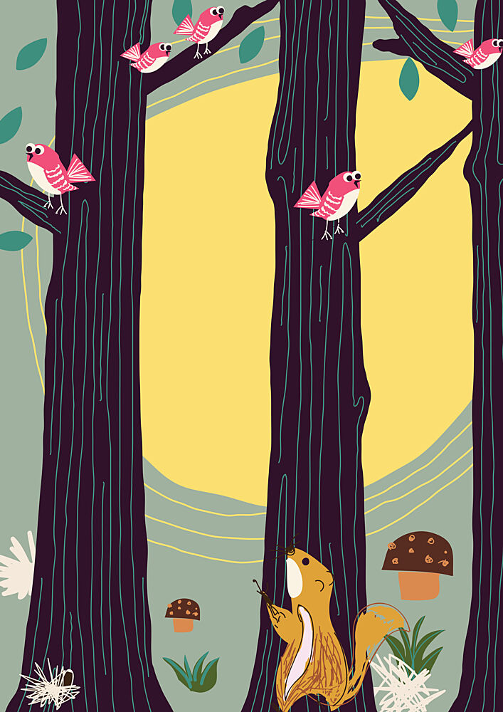 Whimsical Forest Friends art print by Nicholas for $57.95 CAD