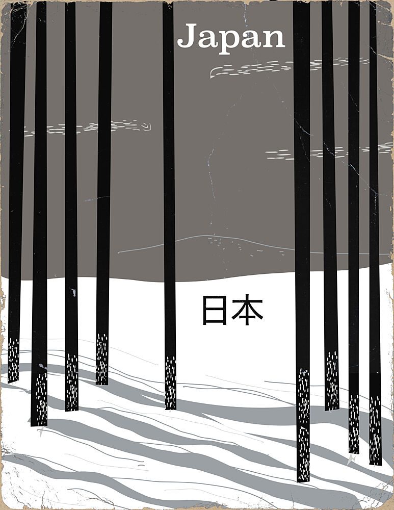 Japan Winter Forest art print by Nicholas for $57.95 CAD