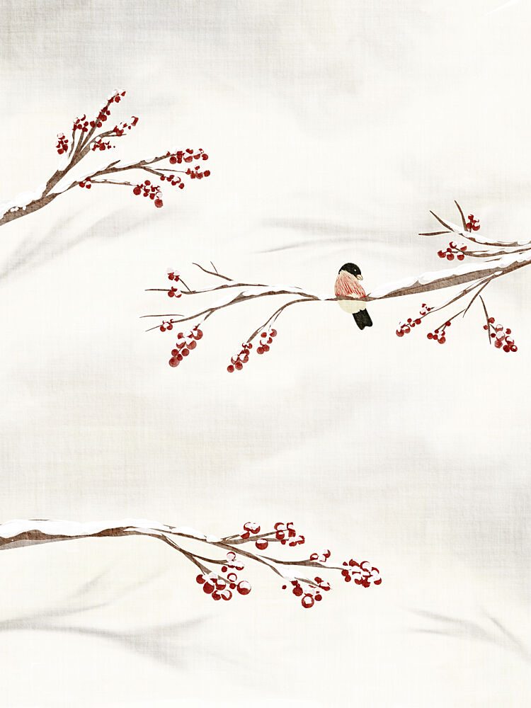 Winter Bird with Berries art print by Nikita Jariwala for $57.95 CAD