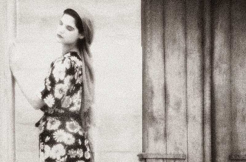 Pensive Woman Rustic Door art print by Angelika Vogel for $57.95 CAD
