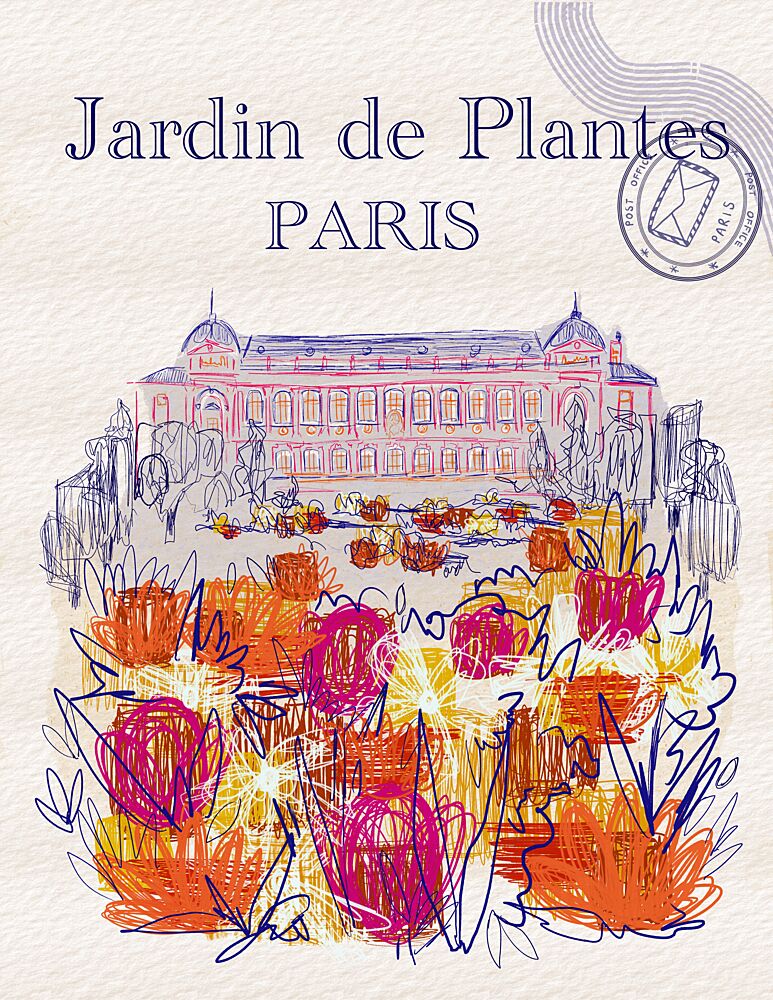 Jardin de Plantes Blooms art print by Art by the Ocean for $57.95 CAD