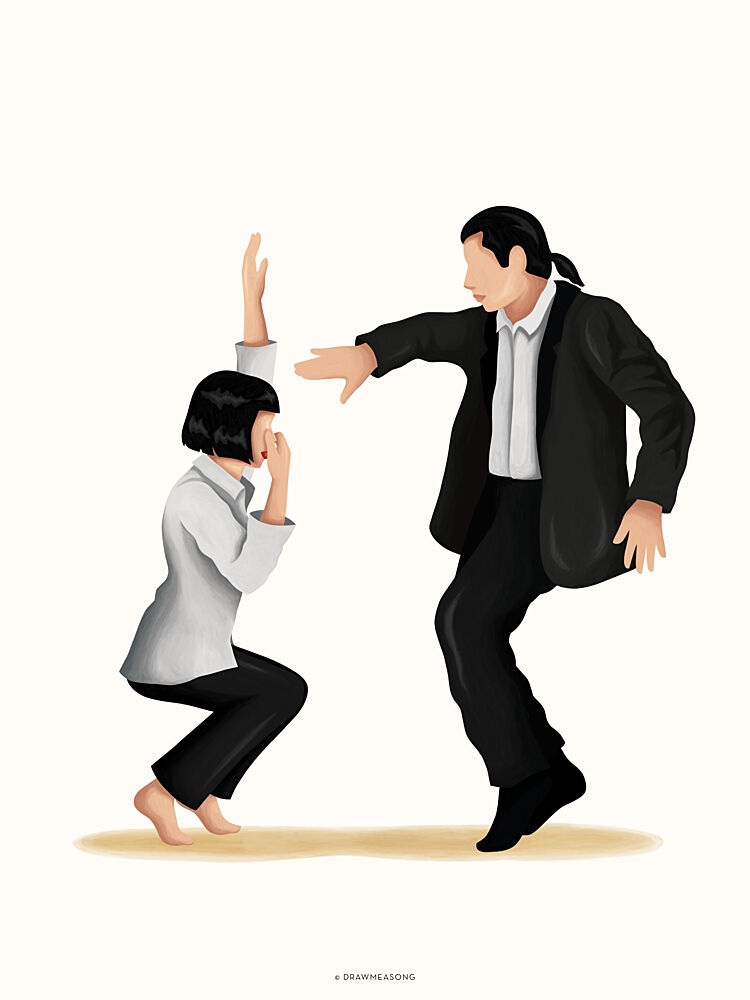 Iconic Dance Couple art print by Nour Tohme for $57.95 CAD