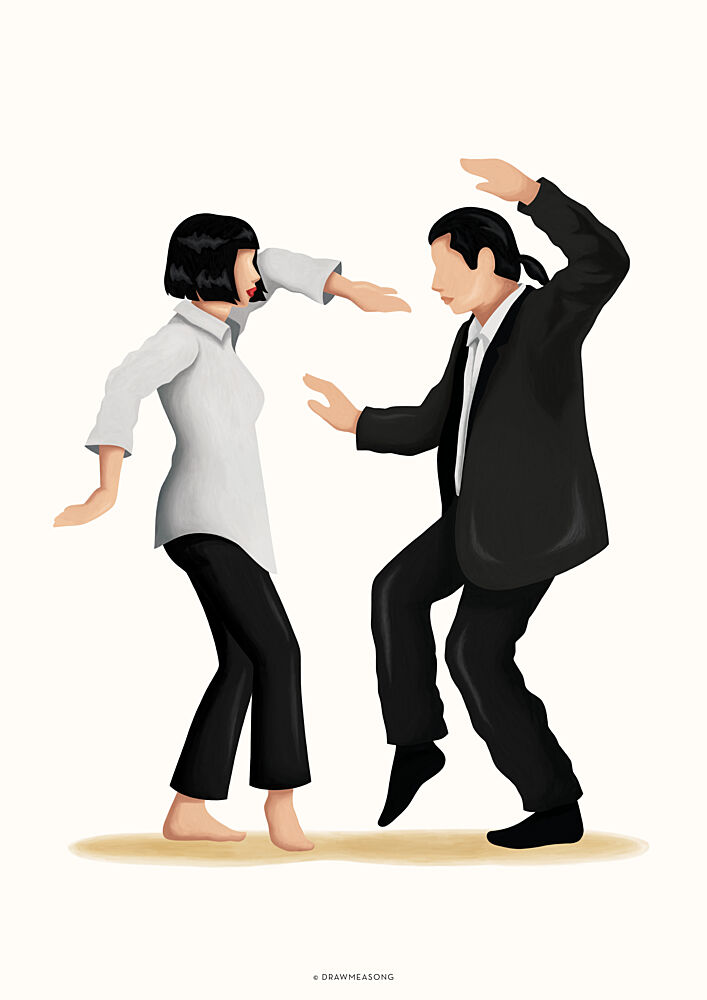 Stylized Dance Partners art print by Nour Tohme for $57.95 CAD
