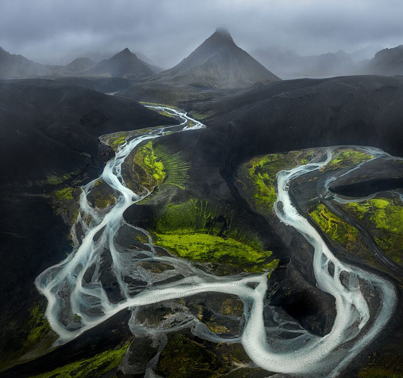 Dramatic River Valley art print by Stan Huang for $57.95 CAD
