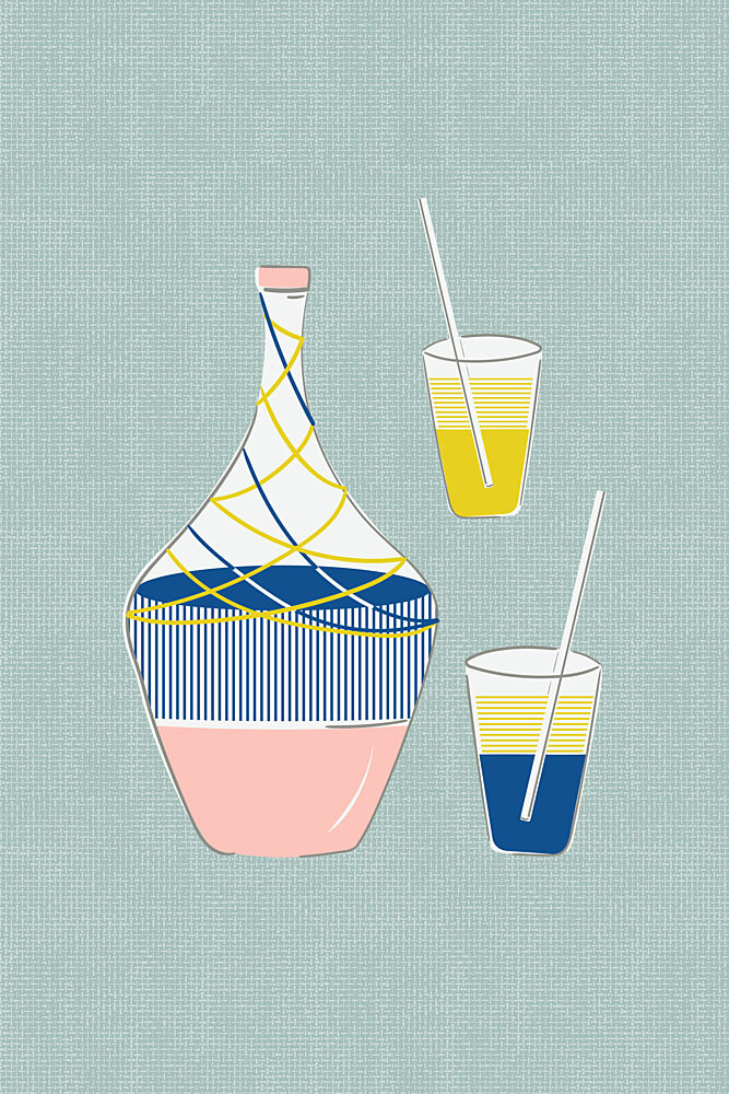 Refreshing Drinks Illustration art print by Alexandra Weise for $57.95 CAD