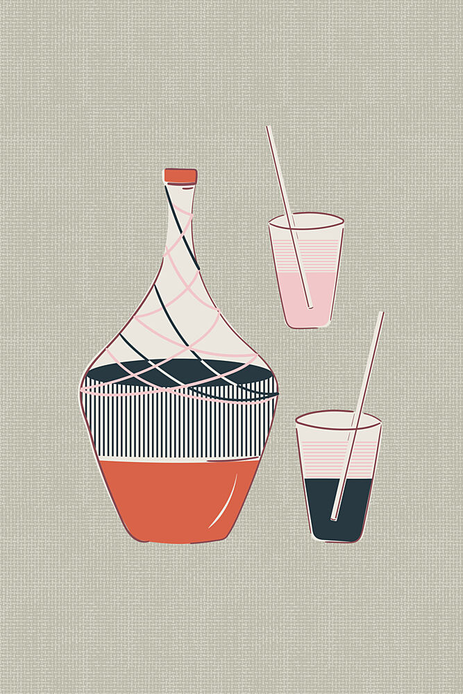 Midcentury Modern Drinks art print by Alexandra Weise for $57.95 CAD